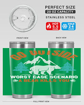 go outside worst case scenario a bear kills you  40#- Bears- Tumbler