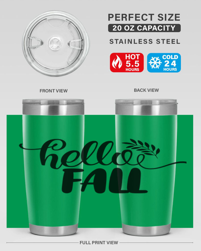 hello fall 54#- thanksgiving- Tumbler