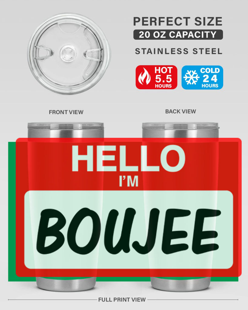 hello im boujee 131#- black words phrases- Cotton Tank