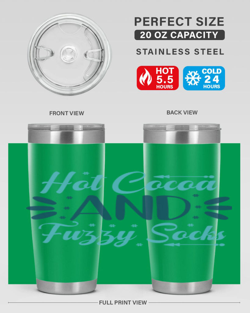 hot cocoa and fuzzy socks 208#- winter- Tumbler