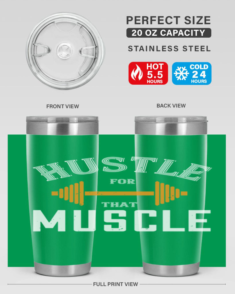hustel for that muscle 92#- gym- Tumbler