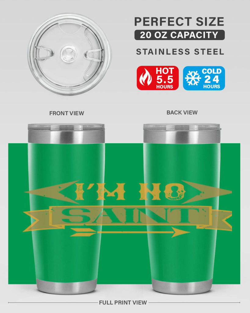 i’m no saint 59#- mardi gras- Tumbler