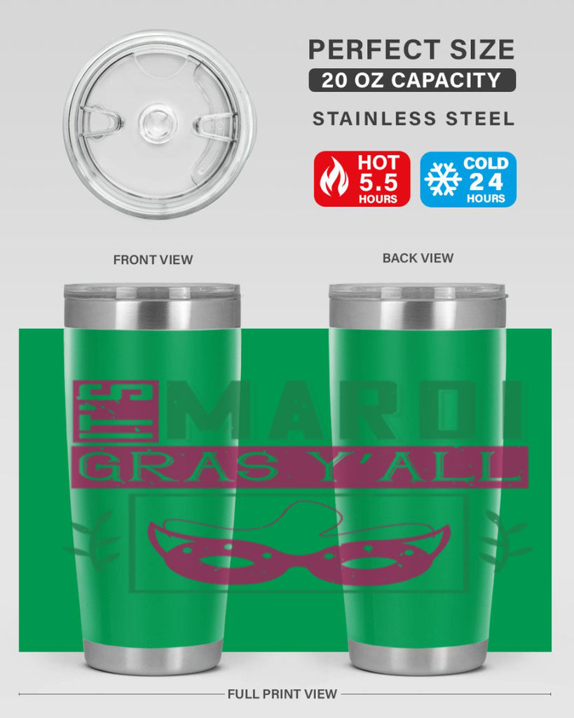 it’s mardi gras y’all 60#- mardi gras- Tumbler