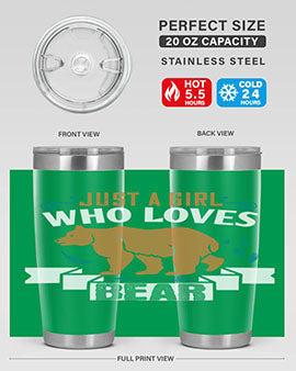 just a girl who loves bear 19#- Bears- Tumbler