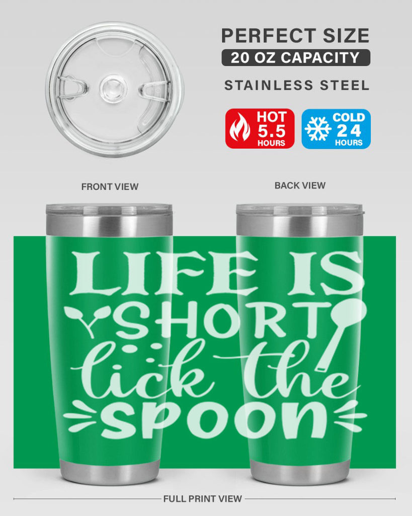 life is short lick the spoon 24#- kitchen- Tumbler