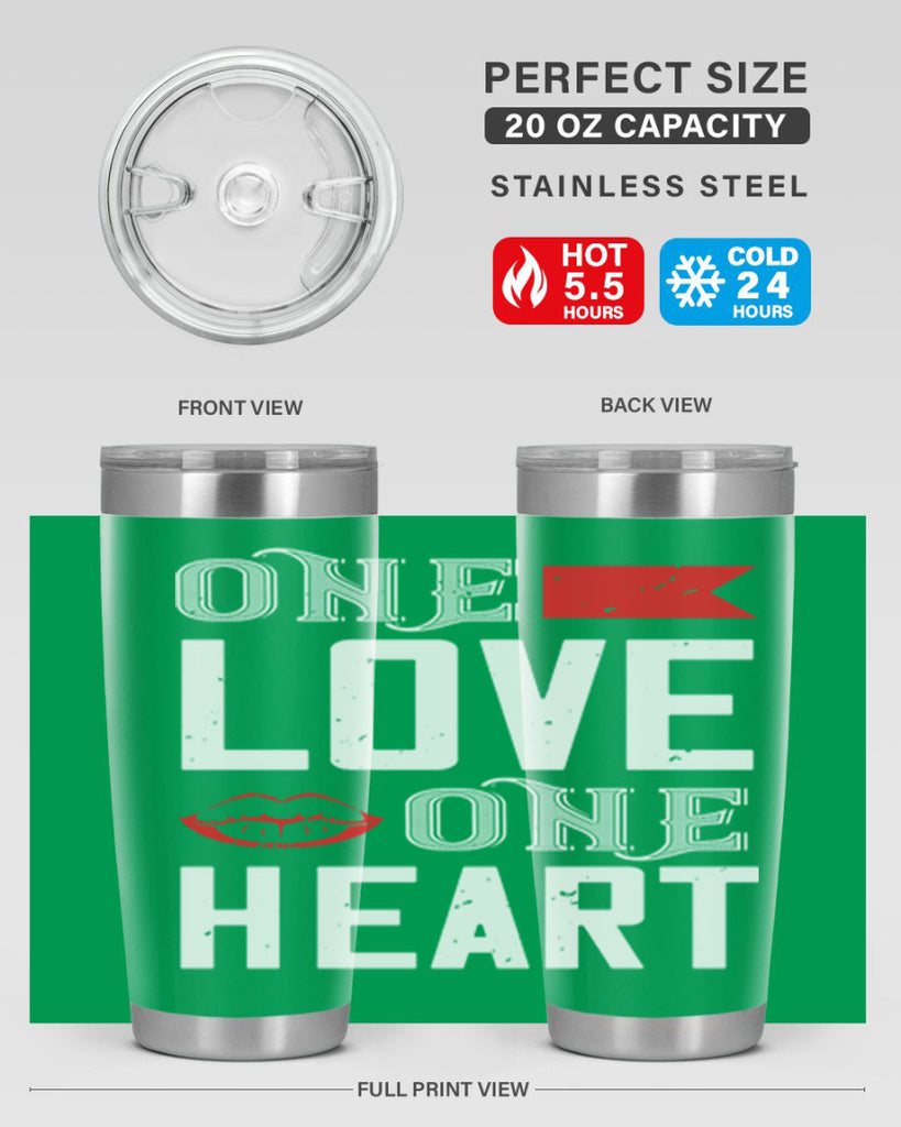 one love one heart 32#- valentines day- Tumbler