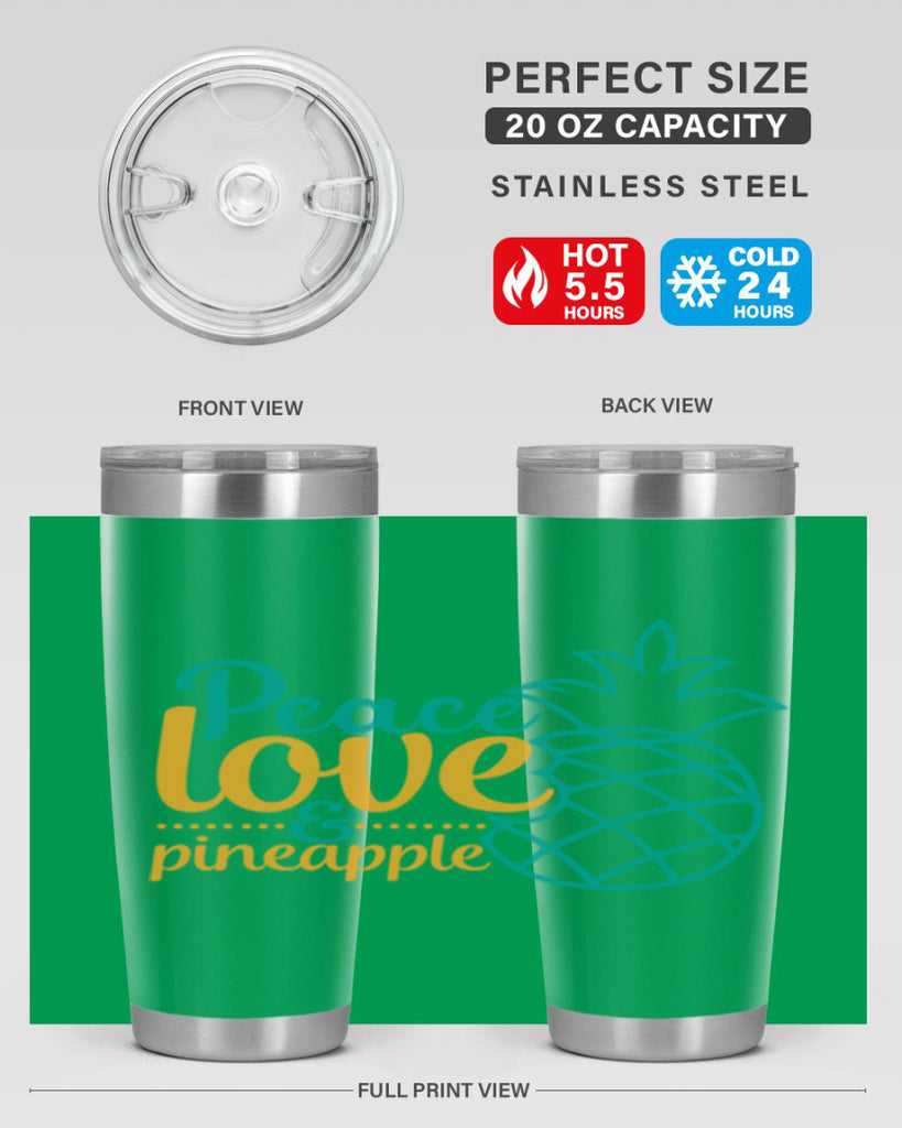 peace love pineapple Style 82#- summer- Tumbler