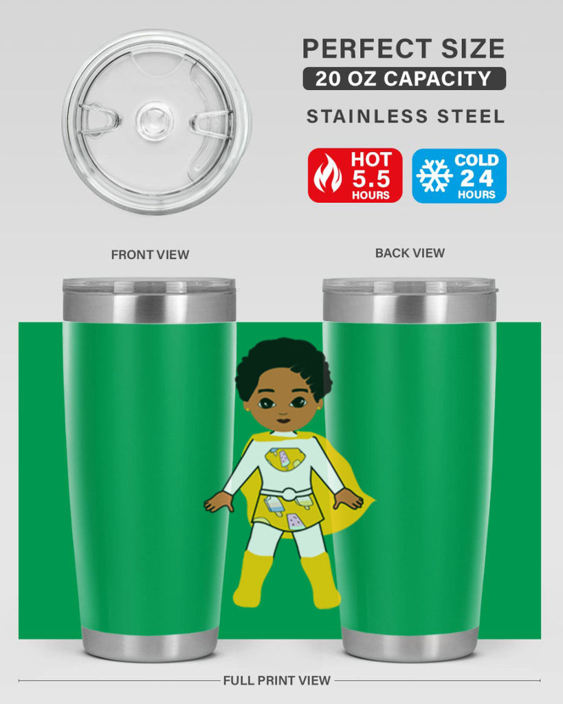 super kid 10#- black men - boys- tumbler