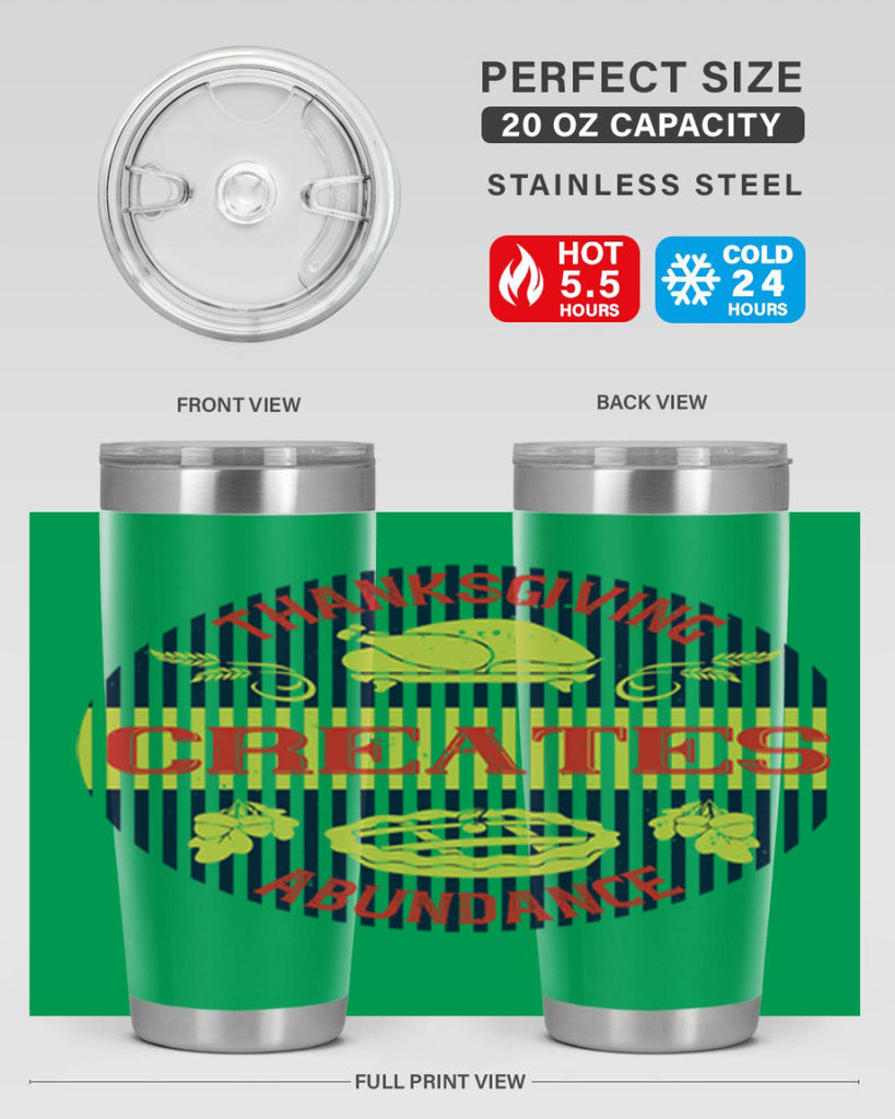 thanksgiving creates abundance 14#- thanksgiving- Tumbler