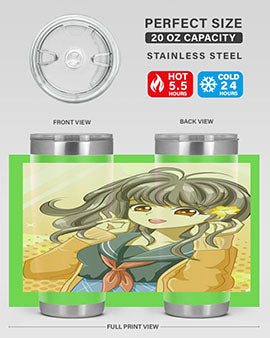 A beautiful and happy girl back to school 90#- anime- Tumbler