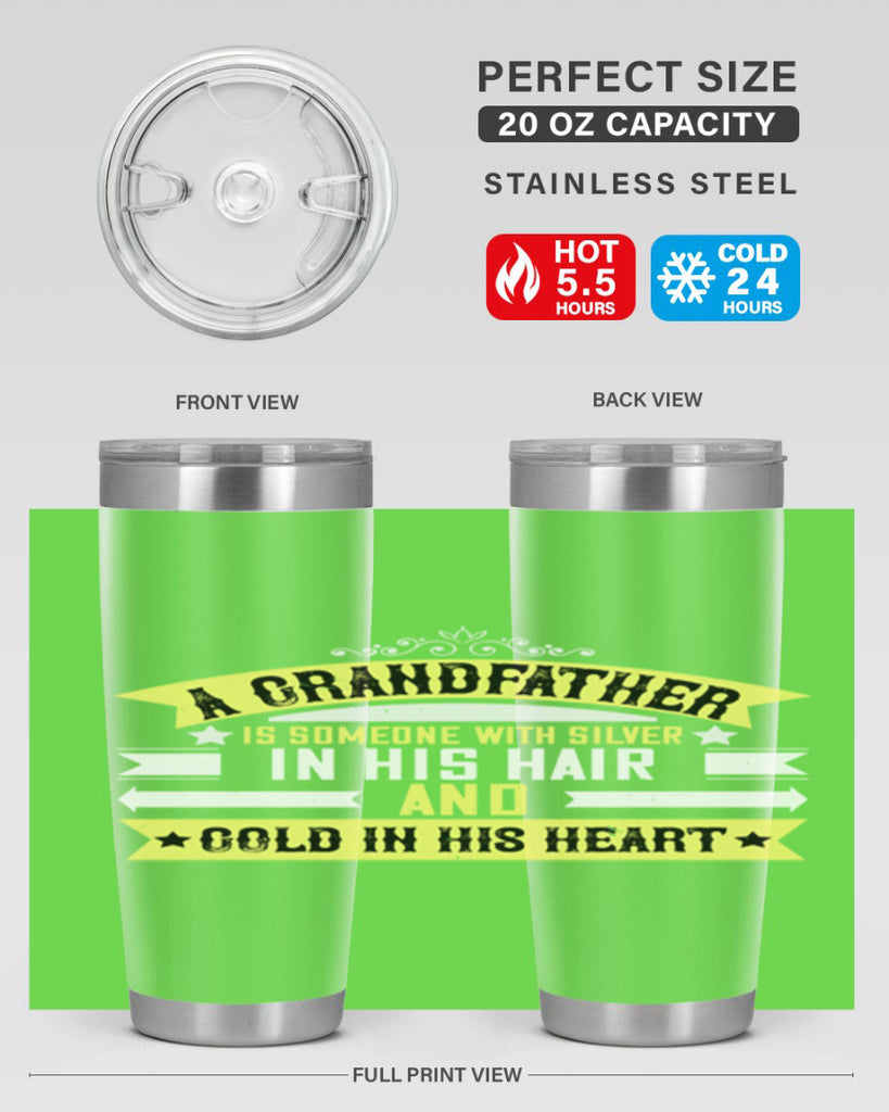 A grandfather is someone with silver 88#- grandpa - papa- Tumbler