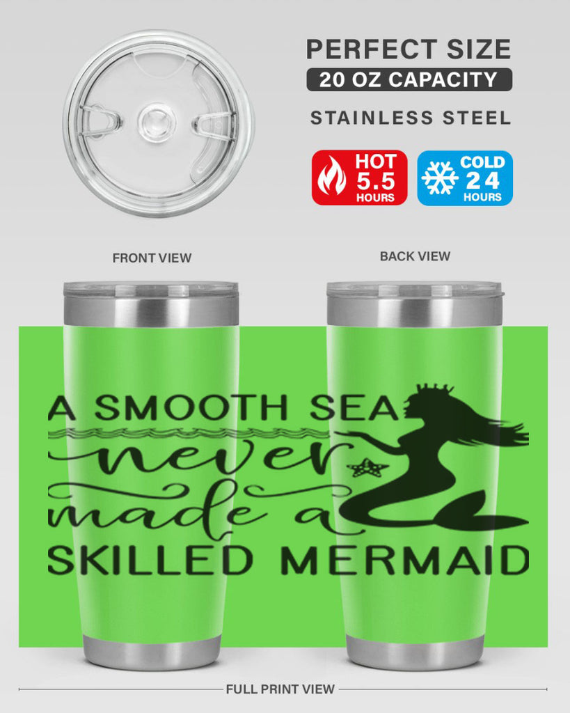 A smooth sea never made 12#- mermaid- Tumbler