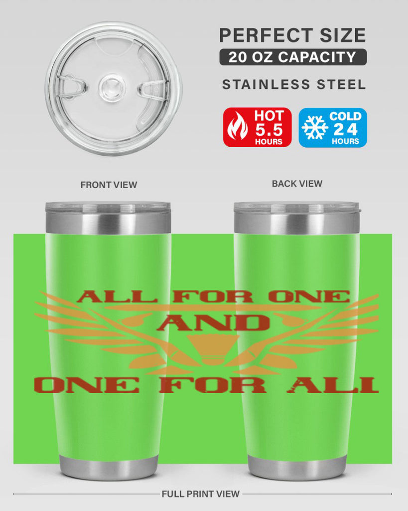 All for one and one for all 2360#- badminton- Tumbler