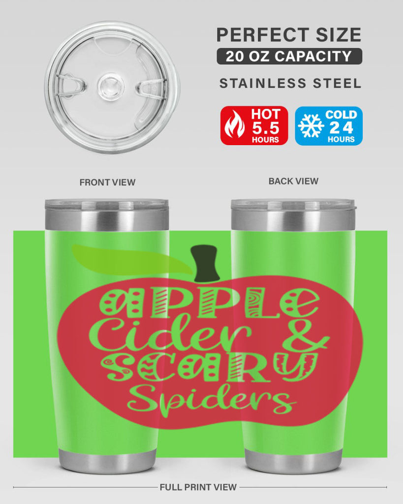 Apple Cider Scary Spiders 10#- fall- Tumbler