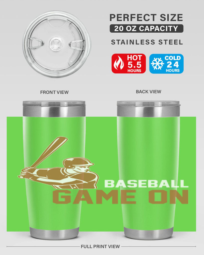 Baseball game 1446#- baseball- Tumbler