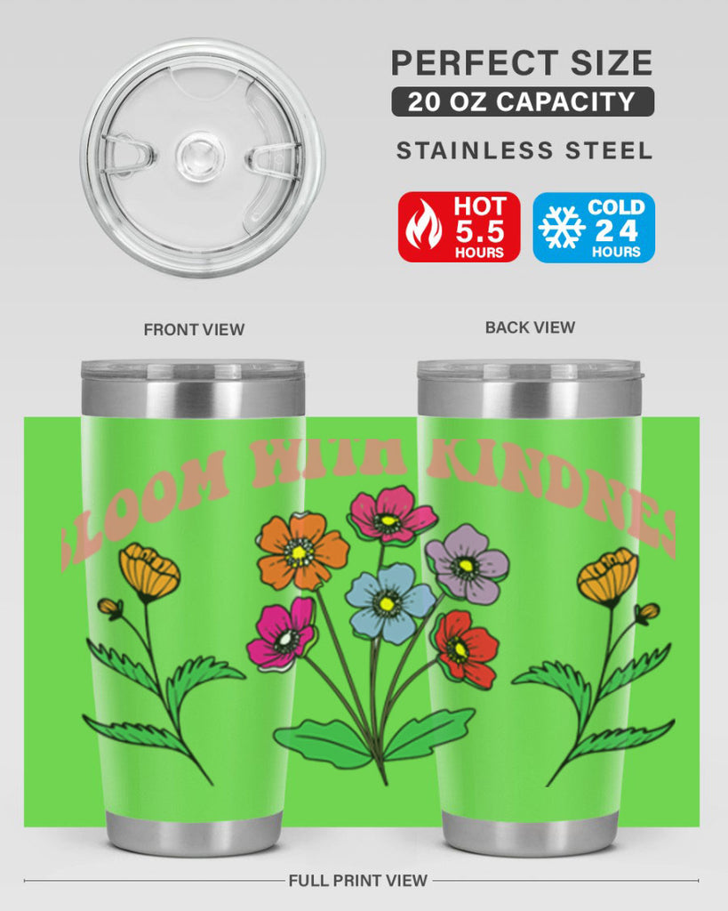 Bloom with Kindness  92#- spring- Tumbler
