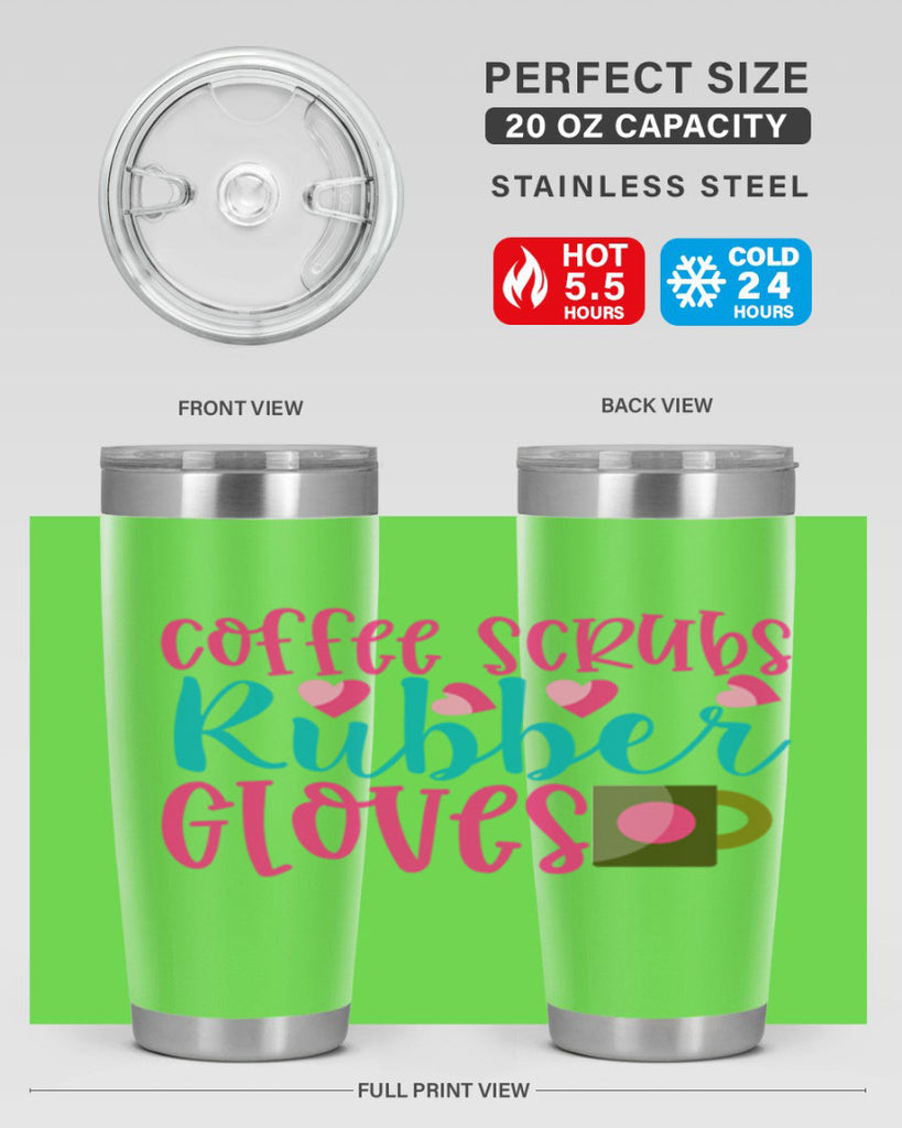 Coffee Scrubs Rubber Gloves Style 391#- nurse- tumbler