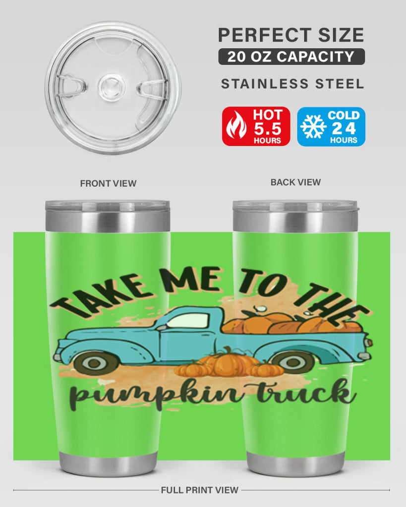 Fall Pumpkin Truck 128#- fall- Tumbler