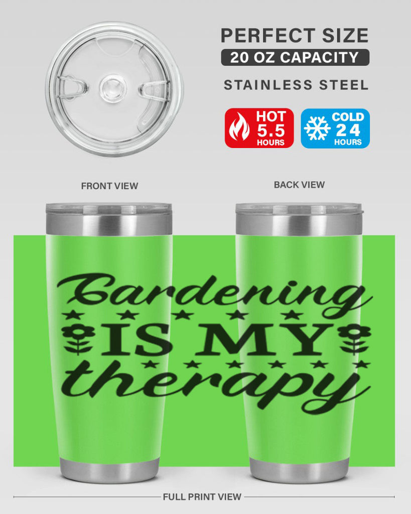 Gardening is my therapy  146#- spring- Tumbler