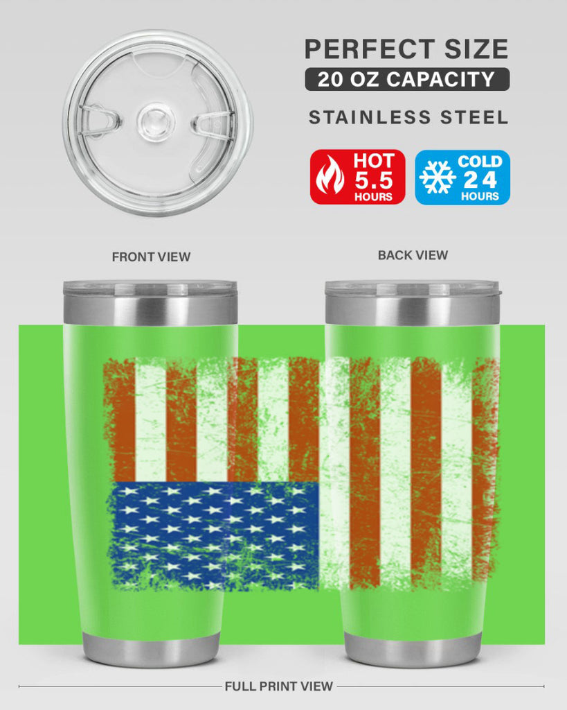 Grunge Flag 52#- Us Flags- Tumbler