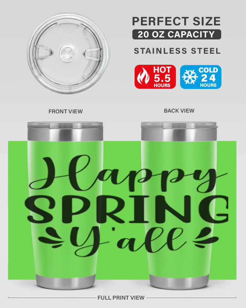 Happy Spring Y'all 163#- spring- Tumbler