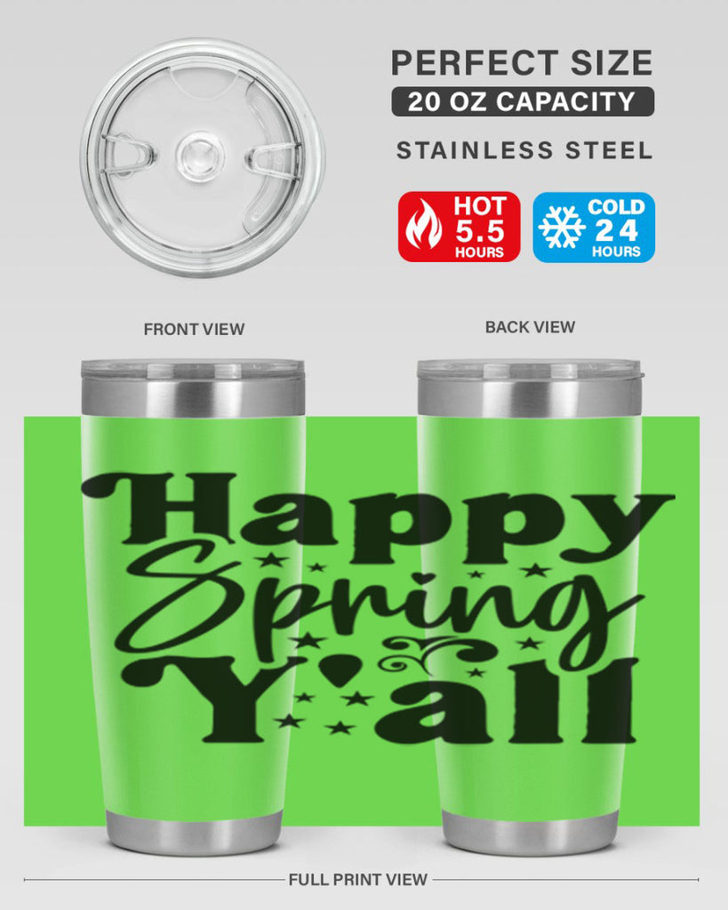 Happy Spring Y'all 164#- spring- Tumbler