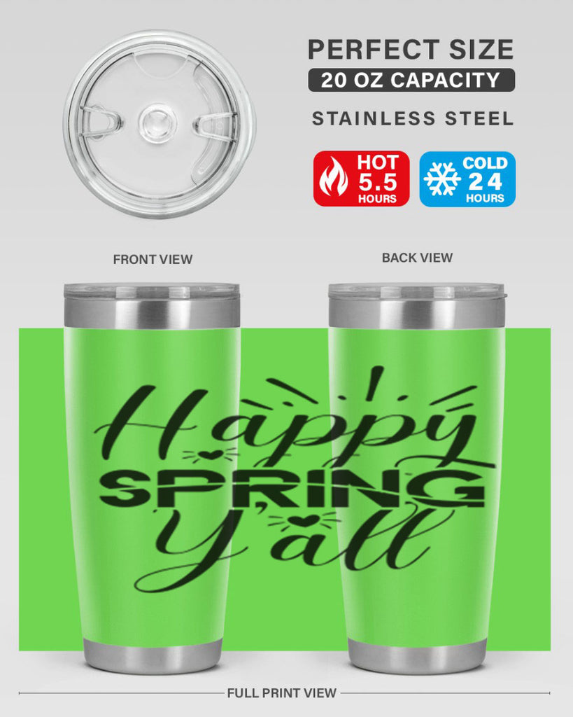 Happy Spring Y'all 165#- spring- Tumbler