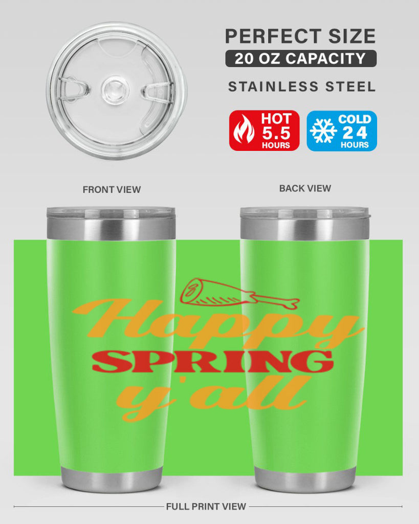 Happy spring y'all 162#- spring- Tumbler