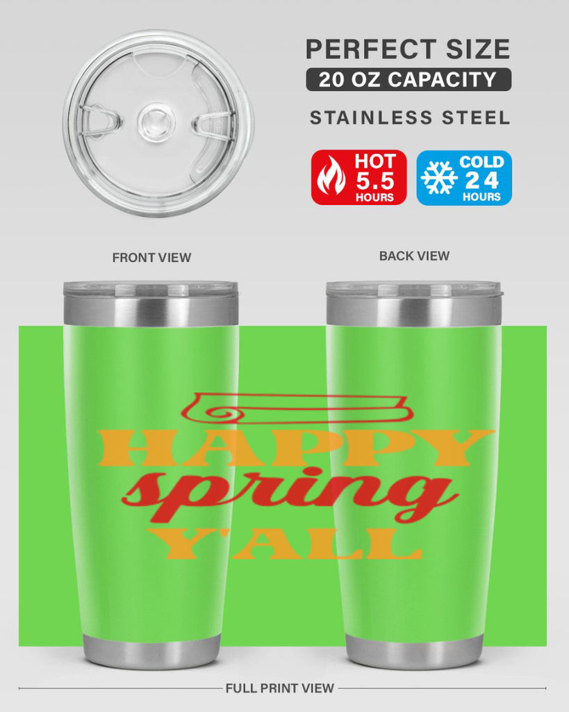 Happy spring y'all 166#- spring- Tumbler