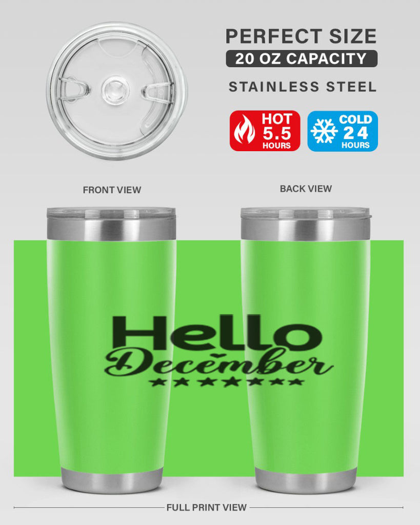 Hello December 156#- winter- Tumbler