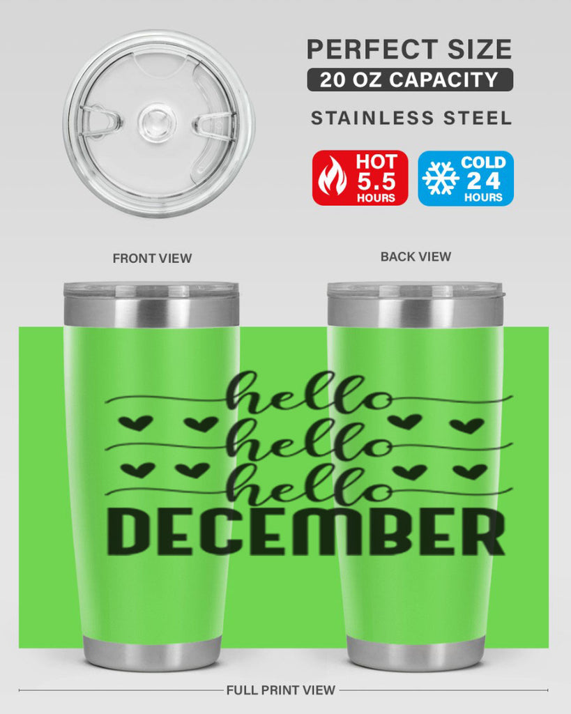 Hello December 157#- winter- Tumbler