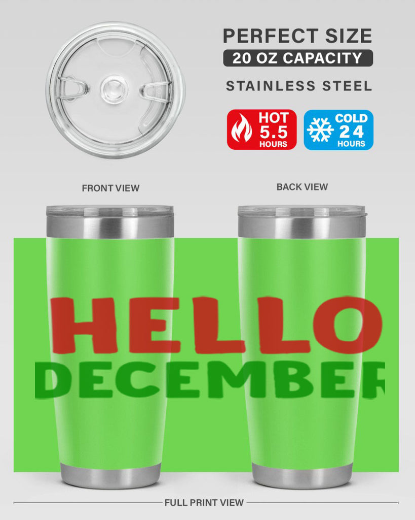 Hello December 158#- winter- Tumbler