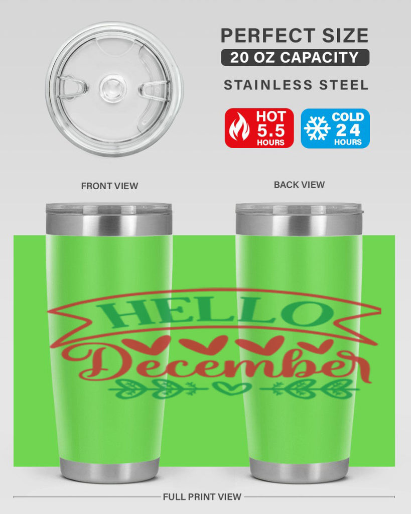 Hello December 159#- winter- Tumbler