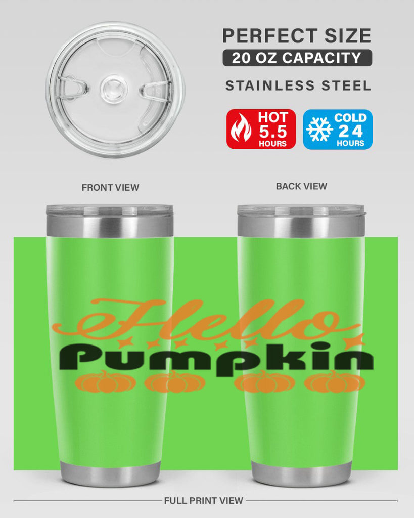 Hello Pumpkin 292#- fall- Tumbler