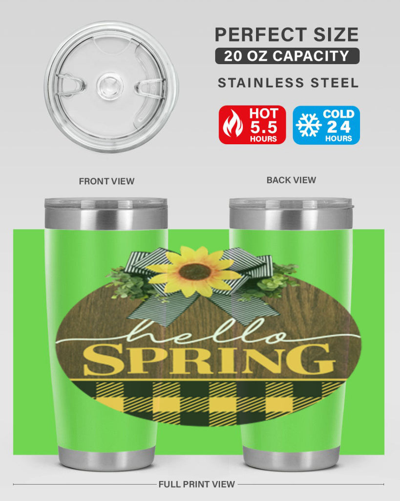 Hello Spring plaid Mockup 204#- spring- Tumbler
