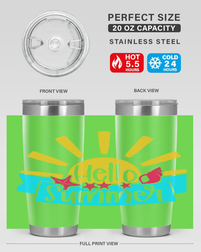 Hello Summer Style 38#- summer- Tumbler