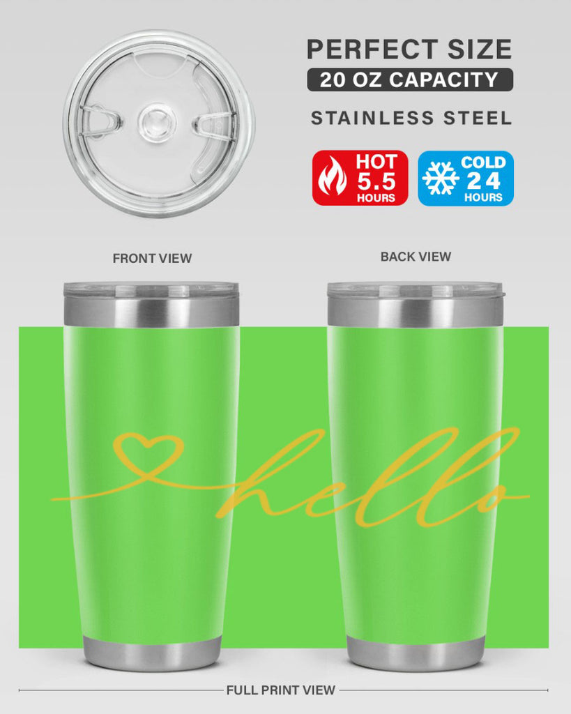 Hello heart183#- spring- Tumbler