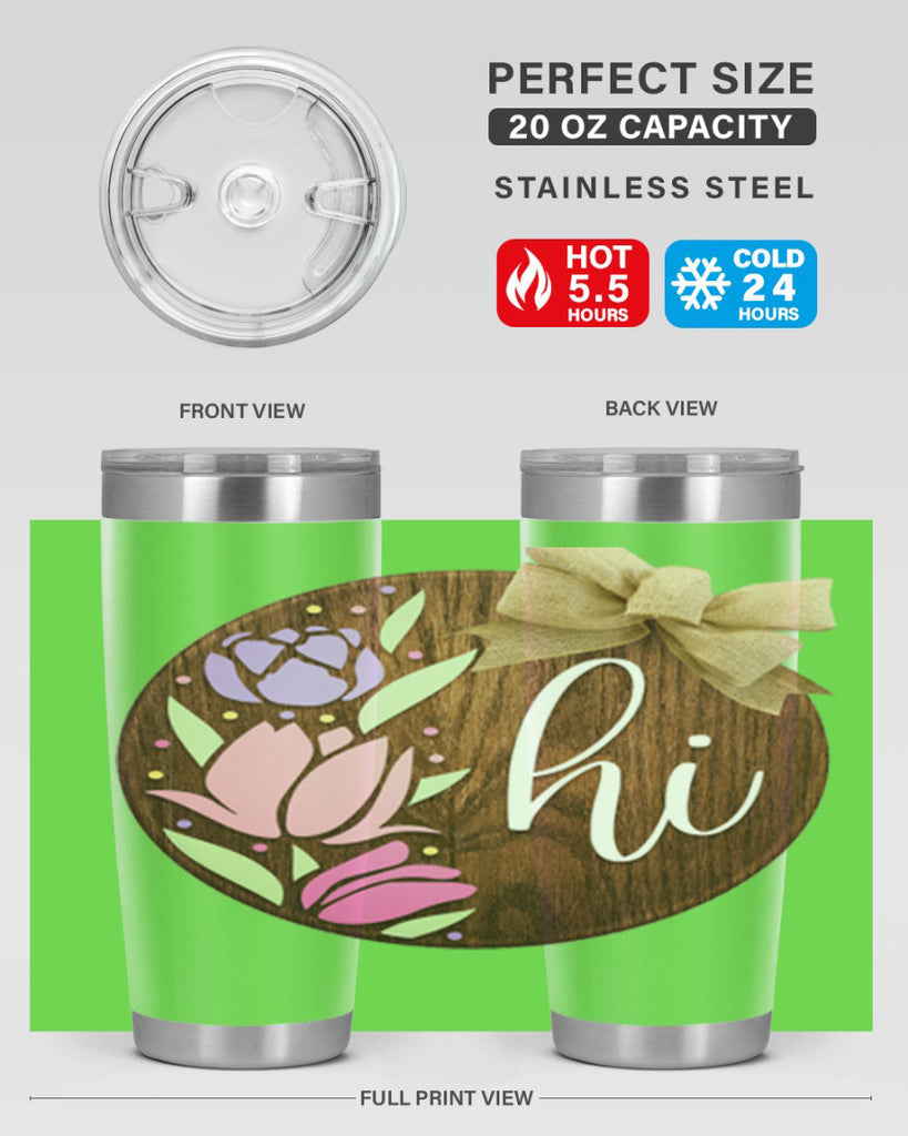 Hi pink flowers Mockup237#- spring- Tumbler