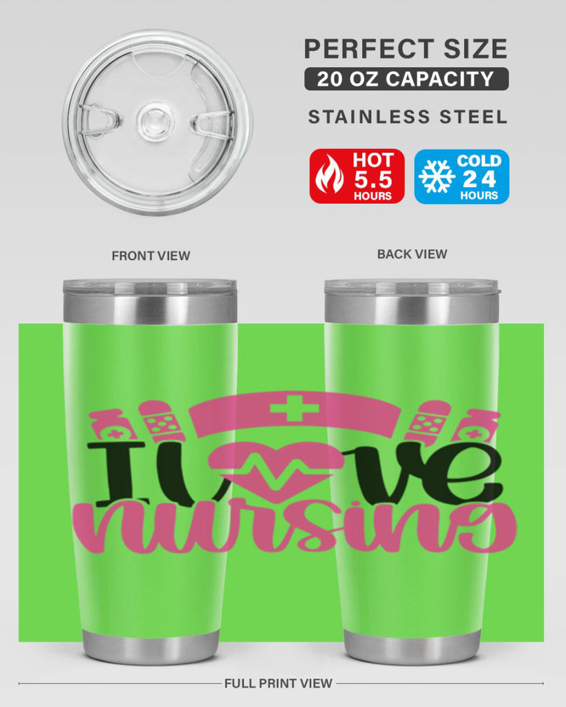 I Love Nursing Style Style 171#- nurse- tumbler