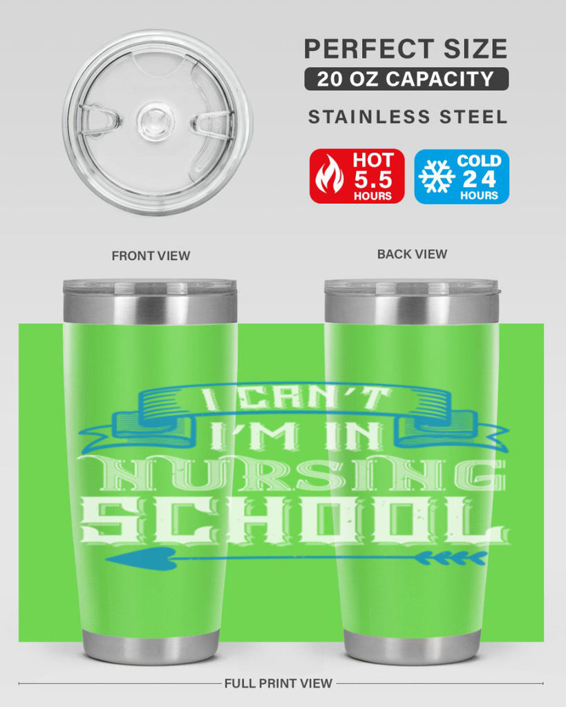 I can’t i’m in nursing school Style 331#- nurse- tumbler