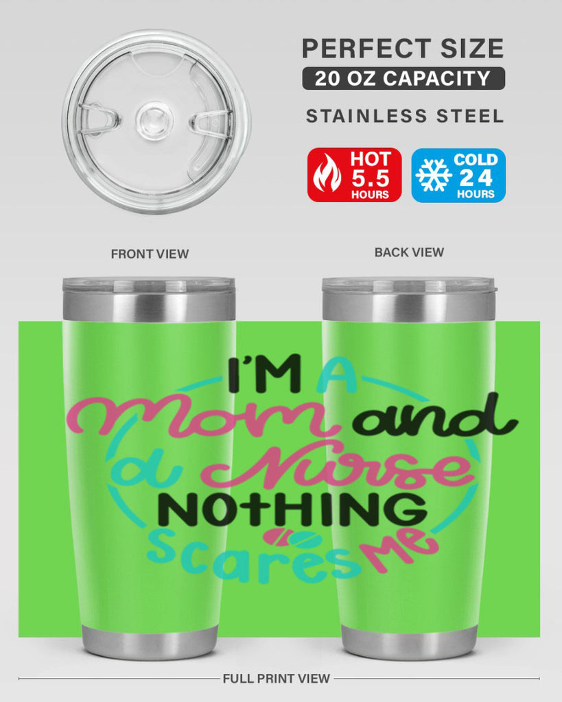 Im A Mom And A Nurse Nothing Style Style 158#- nurse- tumbler