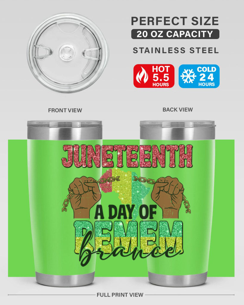 Juneteenth A Day Of Remembrance Png 9#- Juneteenth- tumbler