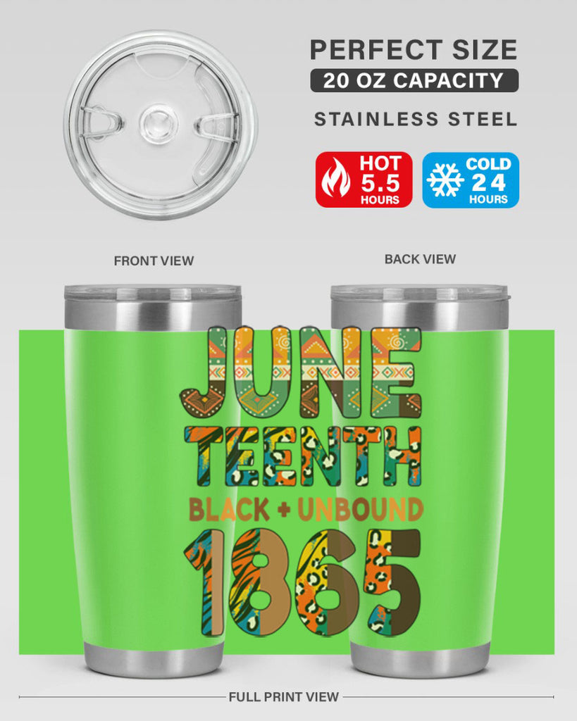 Juneteenth Black Unbound 1865 Png 33#- Juneteenth- tumbler