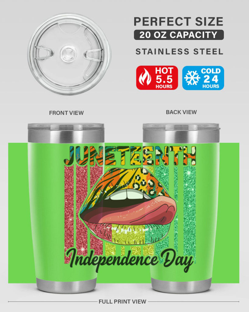 Juneteenth Independence Day Sexy Lip Png 11#- Juneteenth- tumbler