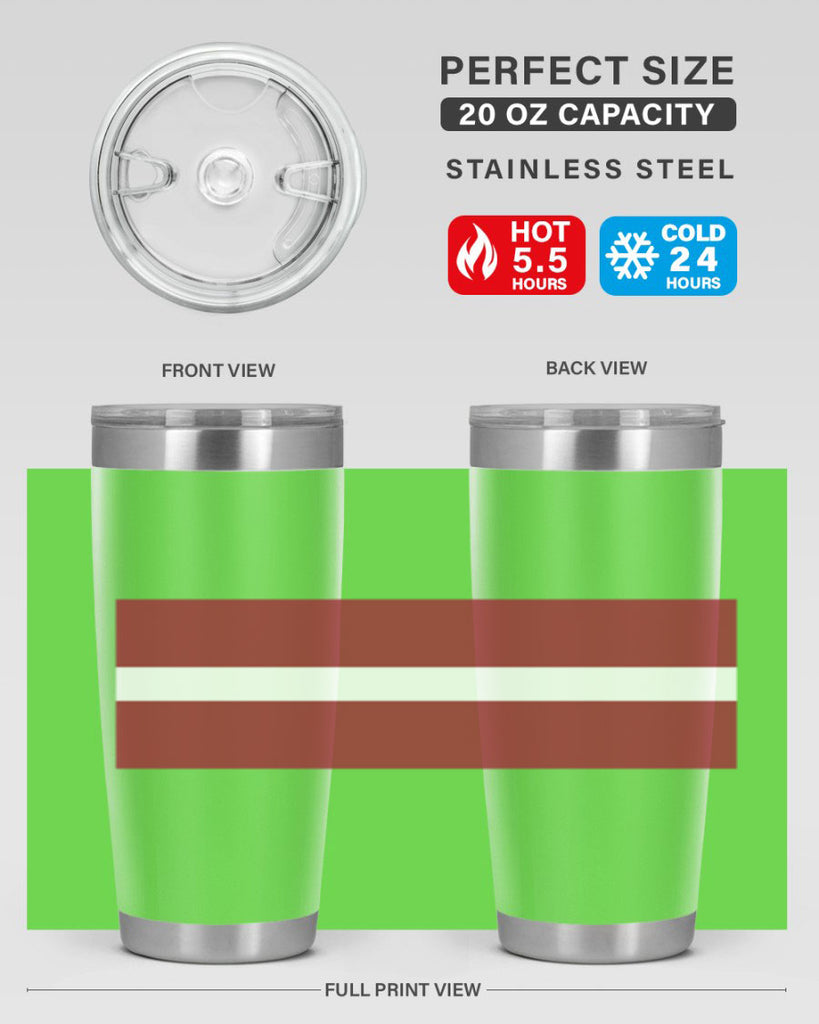 Latvia 104#- world flags- Tumbler