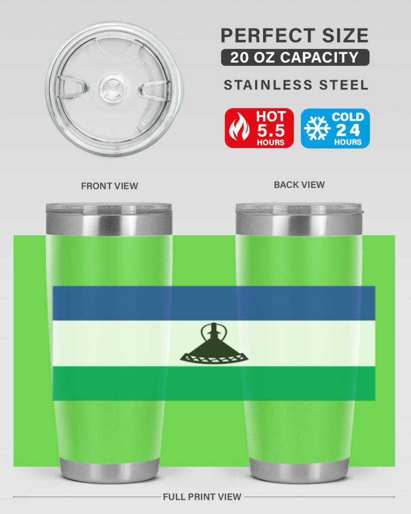 Lesotho 102#- world flags- Tumbler