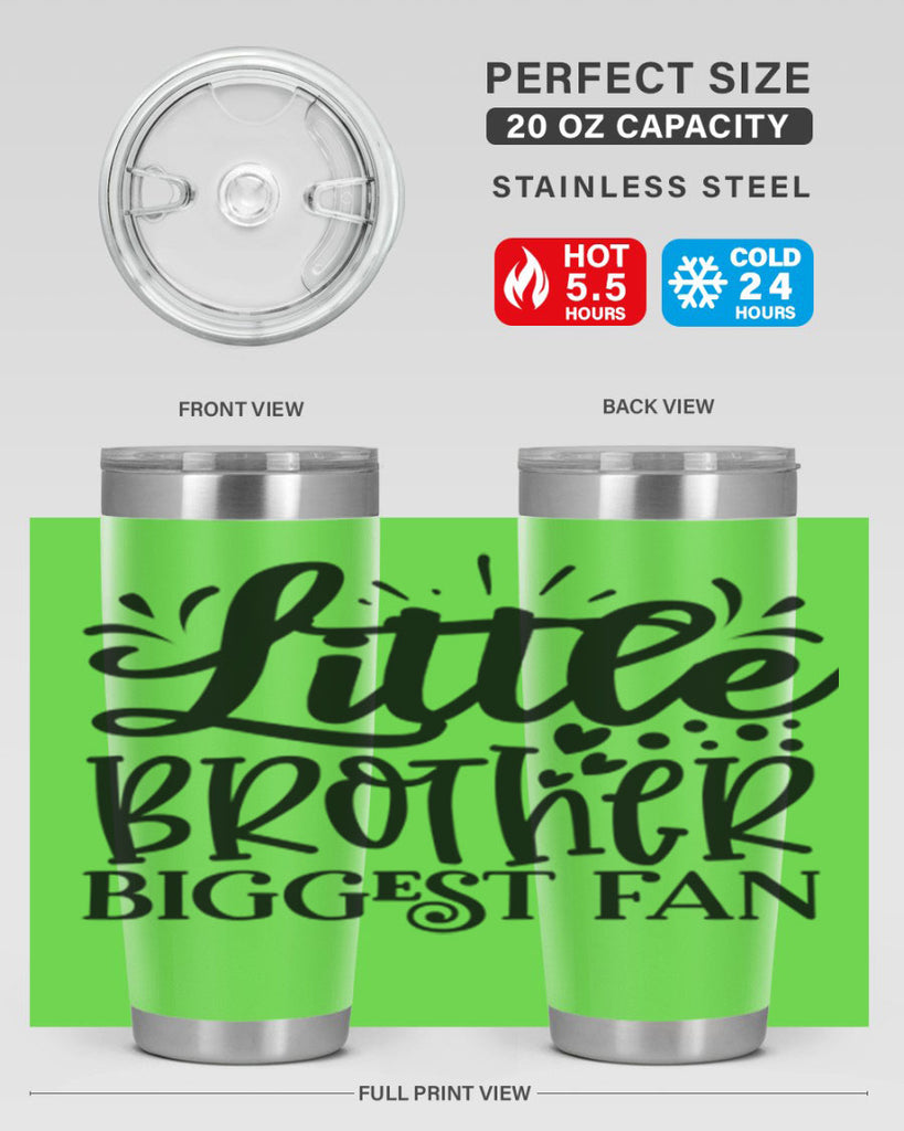 Little Brother Biggest Fan 2056#- baseball- Tumbler