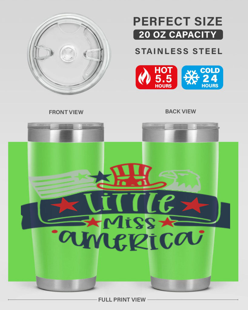 Little Miss America Style 162#- Fourt Of July- Tumbler