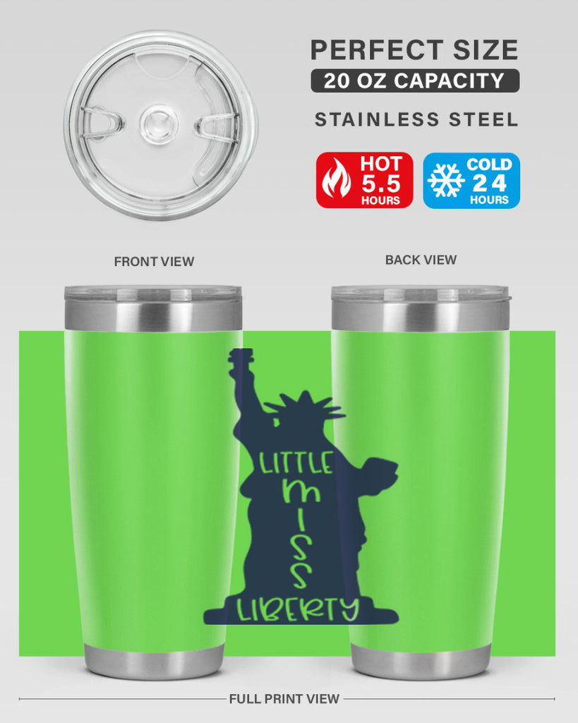 Little Miss Liberty Style 163#- Fourt Of July- Tumbler