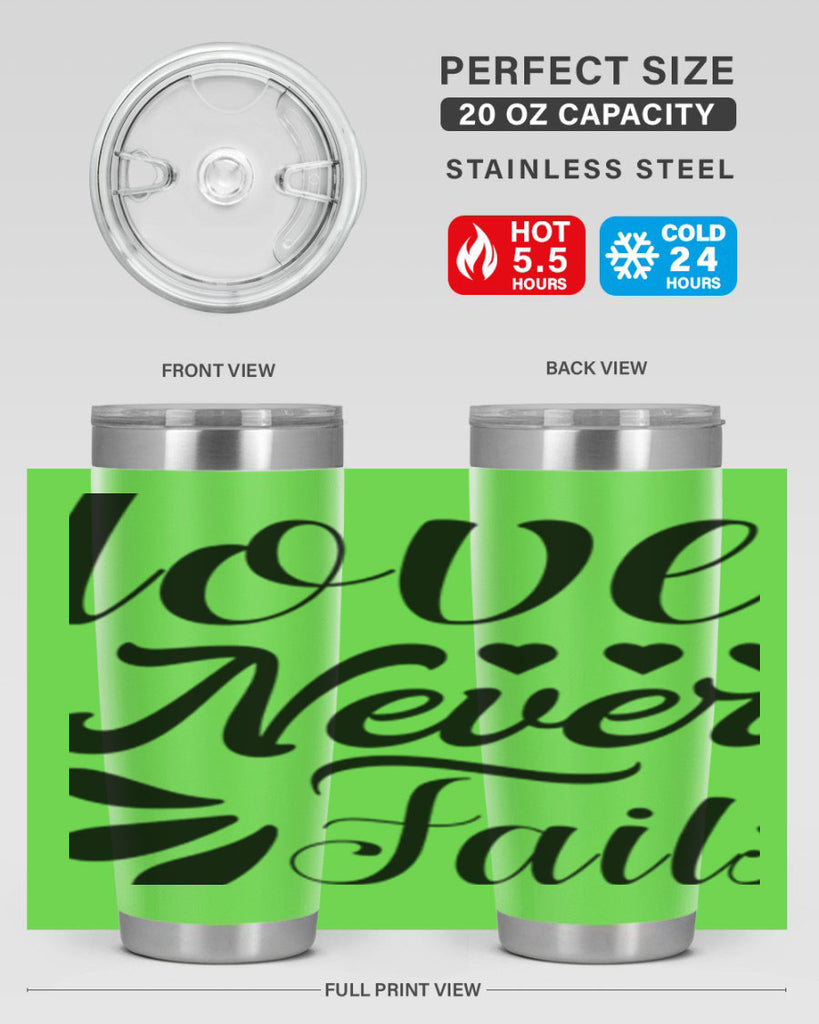 Love Never Fails 316#- winter- Tumbler